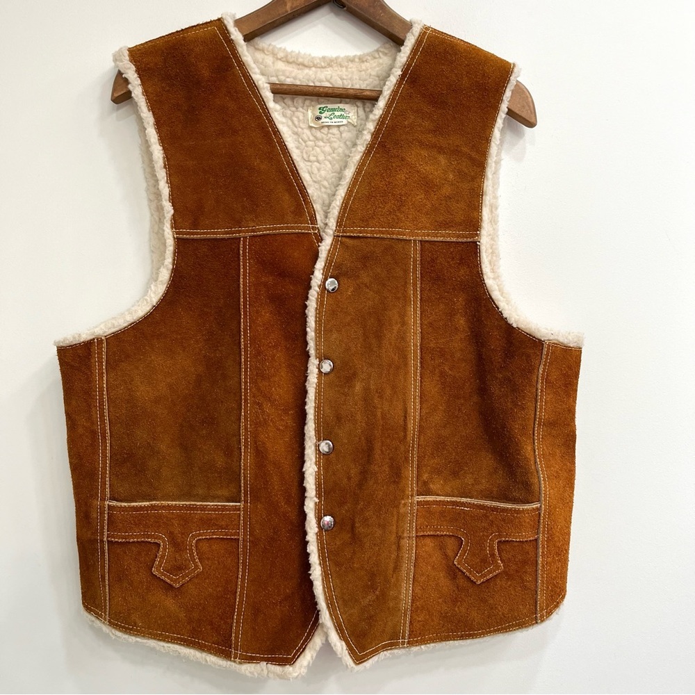 Vintage Brown Shearling Vest